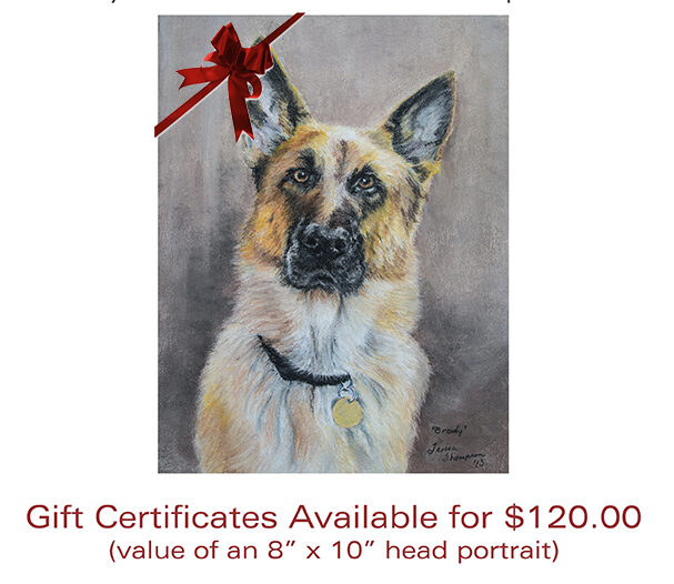Gift Certificate for Custom Pet Portrait by Teresa Thompson