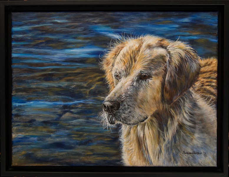 Acrylic Painting of our dog Bronte