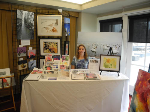 Artist Laurel Best at the Oakville Artists Show and Sale at the Oakville Club