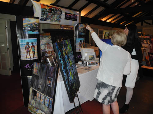 Artist Anne More showing her work at the Oakville Artists Show and Sale