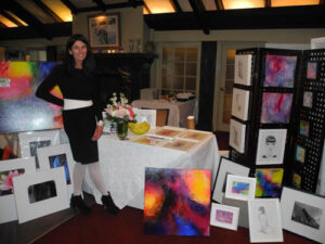 Artist Darlene Watson at the Oakville Artists Show and Sale