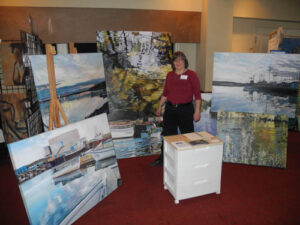 Artist Kathy Marlene Bailey at the Oakville Artists Show and Sale