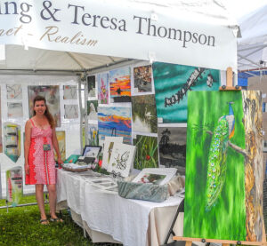 Teresa Thompson art booth at Art in the Park